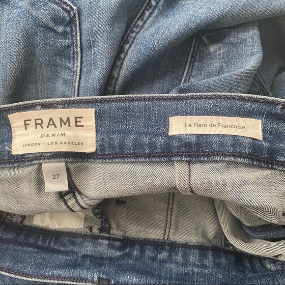 Frame Denim Le Flare De Francoise Sunnyside 27 High-Rise Flare Jeans - Picture 4 of 6